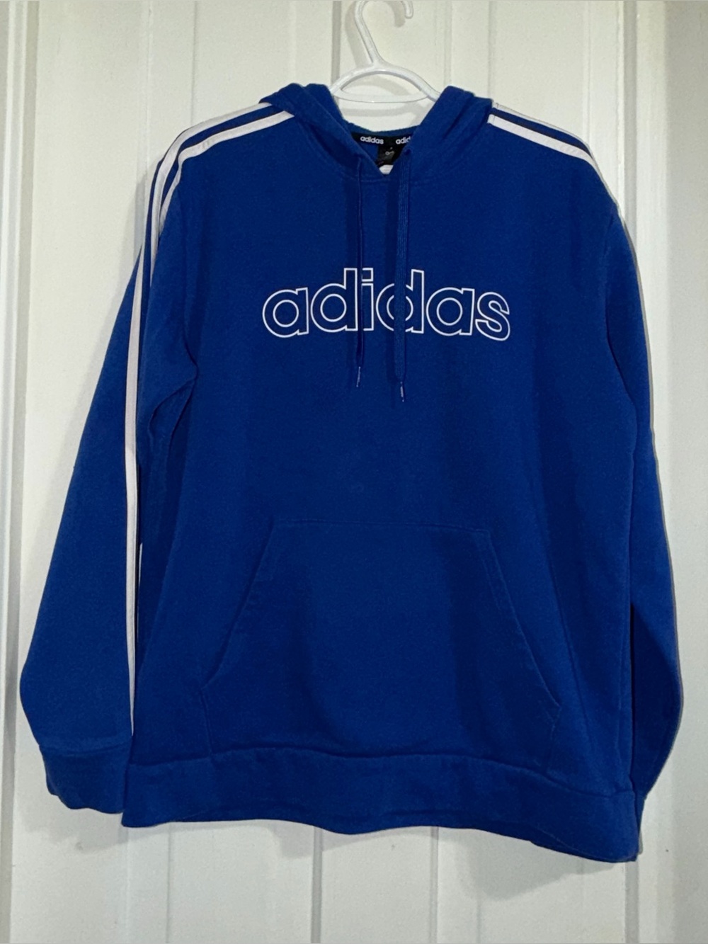 Adidas Men's size large hoodie sweater Blue Hooded Sweatshirt